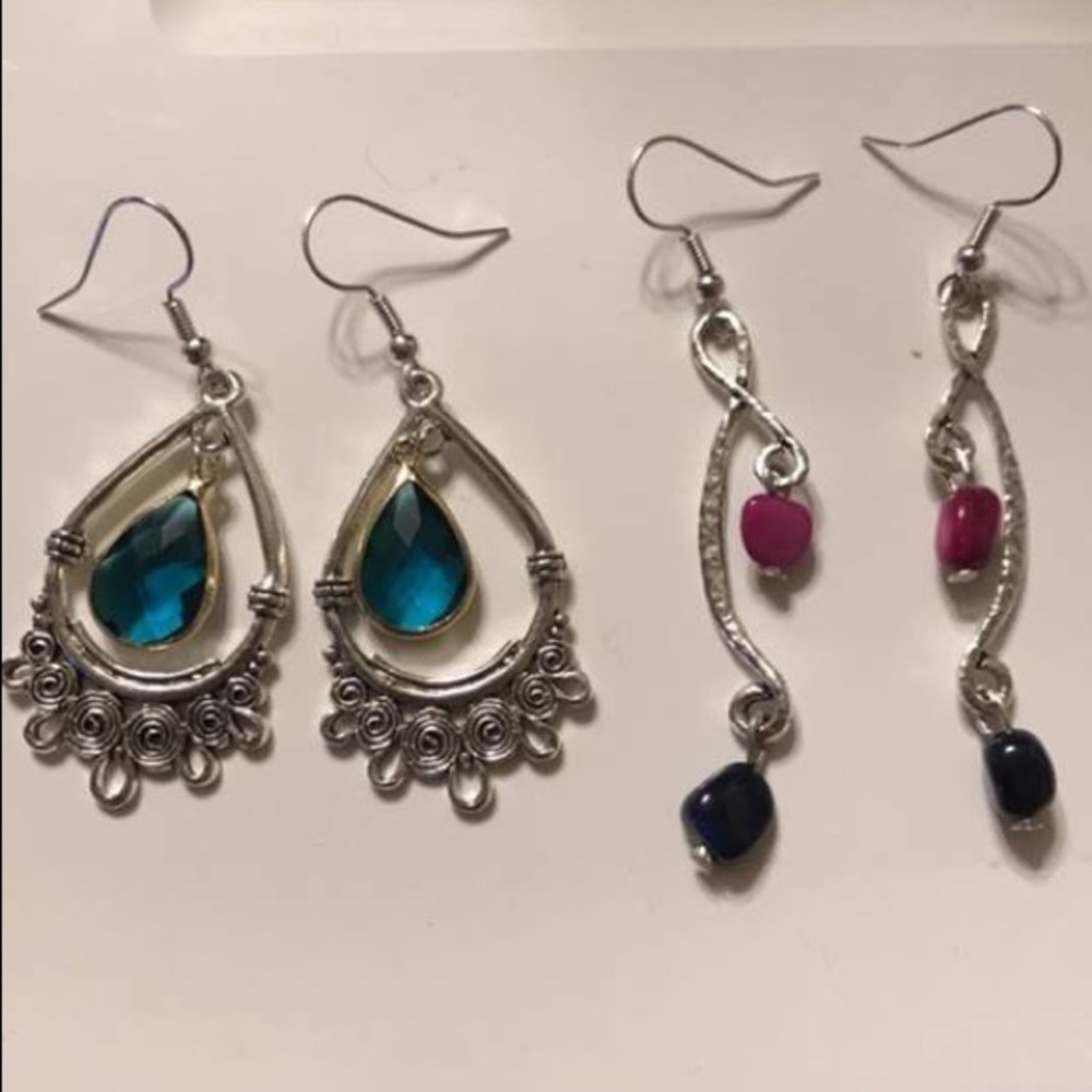 Earrring Set - dangle drop ear hook - nickel free